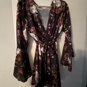 Boohoo Multicolor Floral Romper